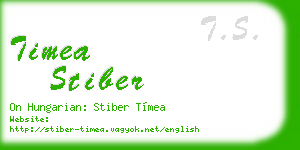 timea stiber business card